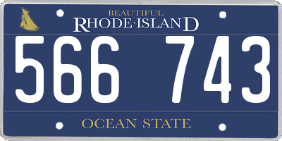 RI license plate 566743
