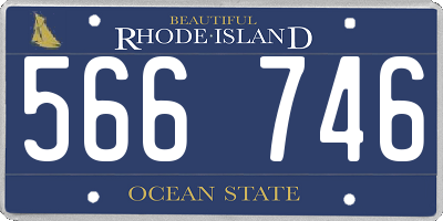 RI license plate 566746