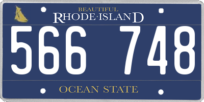 RI license plate 566748