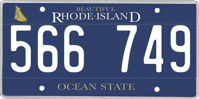 RI license plate 566749