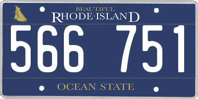 RI license plate 566751