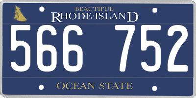 RI license plate 566752