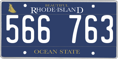 RI license plate 566763