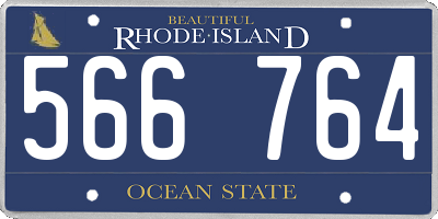 RI license plate 566764