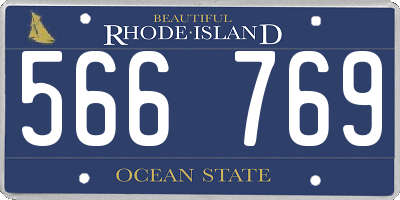 RI license plate 566769