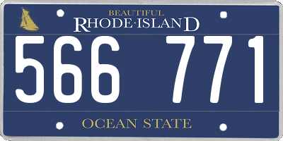 RI license plate 566771