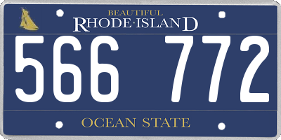 RI license plate 566772