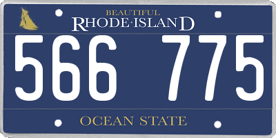 RI license plate 566775