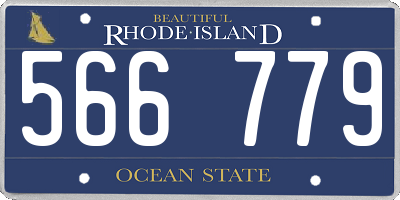 RI license plate 566779