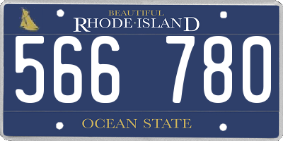 RI license plate 566780