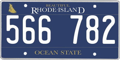 RI license plate 566782