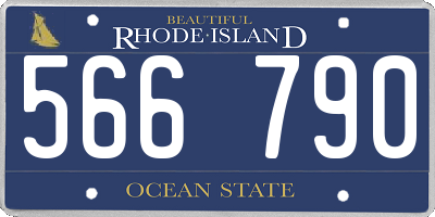 RI license plate 566790