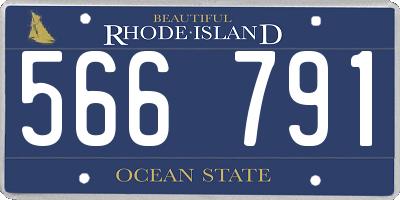 RI license plate 566791