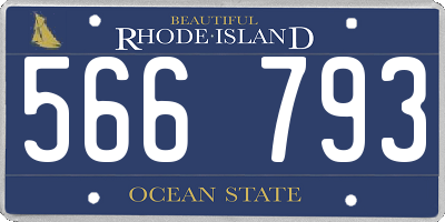 RI license plate 566793