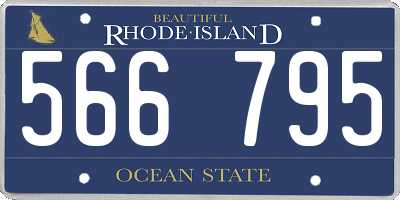 RI license plate 566795