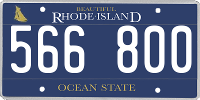 RI license plate 566800