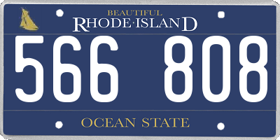 RI license plate 566808