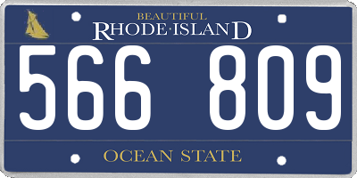 RI license plate 566809