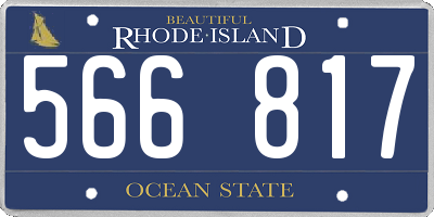 RI license plate 566817