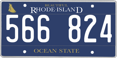 RI license plate 566824