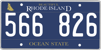 RI license plate 566826