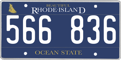 RI license plate 566836