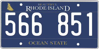 RI license plate 566851