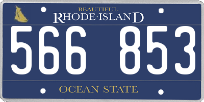 RI license plate 566853