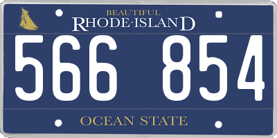 RI license plate 566854