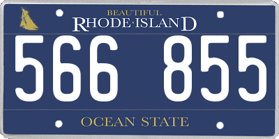 RI license plate 566855