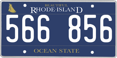 RI license plate 566856