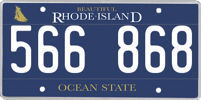 RI license plate 566868