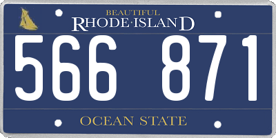 RI license plate 566871