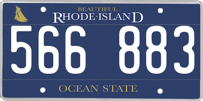 RI license plate 566883