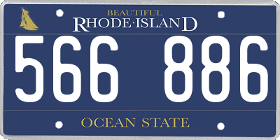 RI license plate 566886