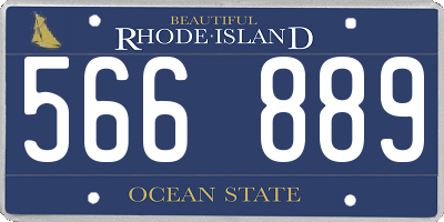 RI license plate 566889