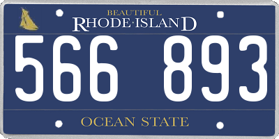 RI license plate 566893