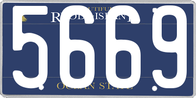 RI license plate 5669