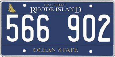 RI license plate 566902