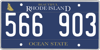 RI license plate 566903