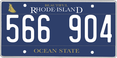 RI license plate 566904