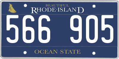 RI license plate 566905