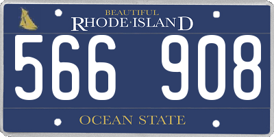 RI license plate 566908