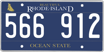 RI license plate 566912