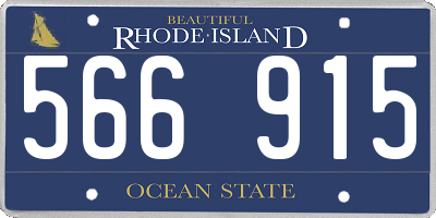 RI license plate 566915