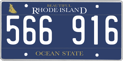 RI license plate 566916