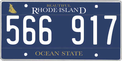RI license plate 566917