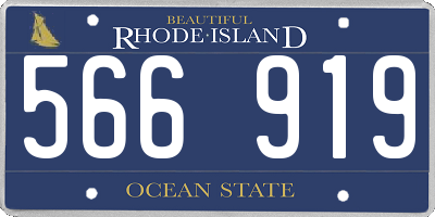RI license plate 566919