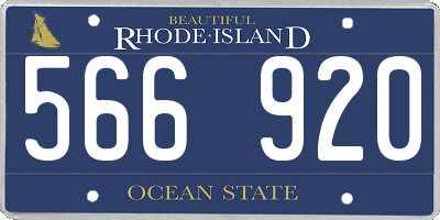 RI license plate 566920