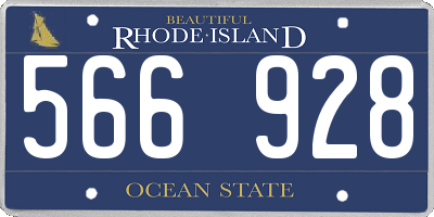 RI license plate 566928